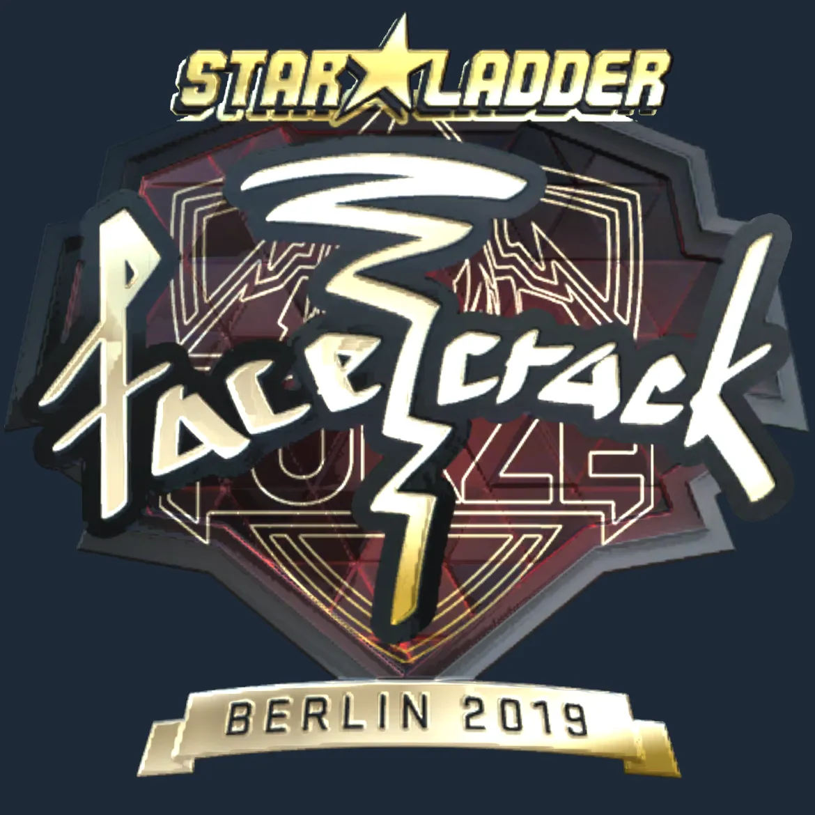 Sticker | facecrack (Gold) | Berlin 2019