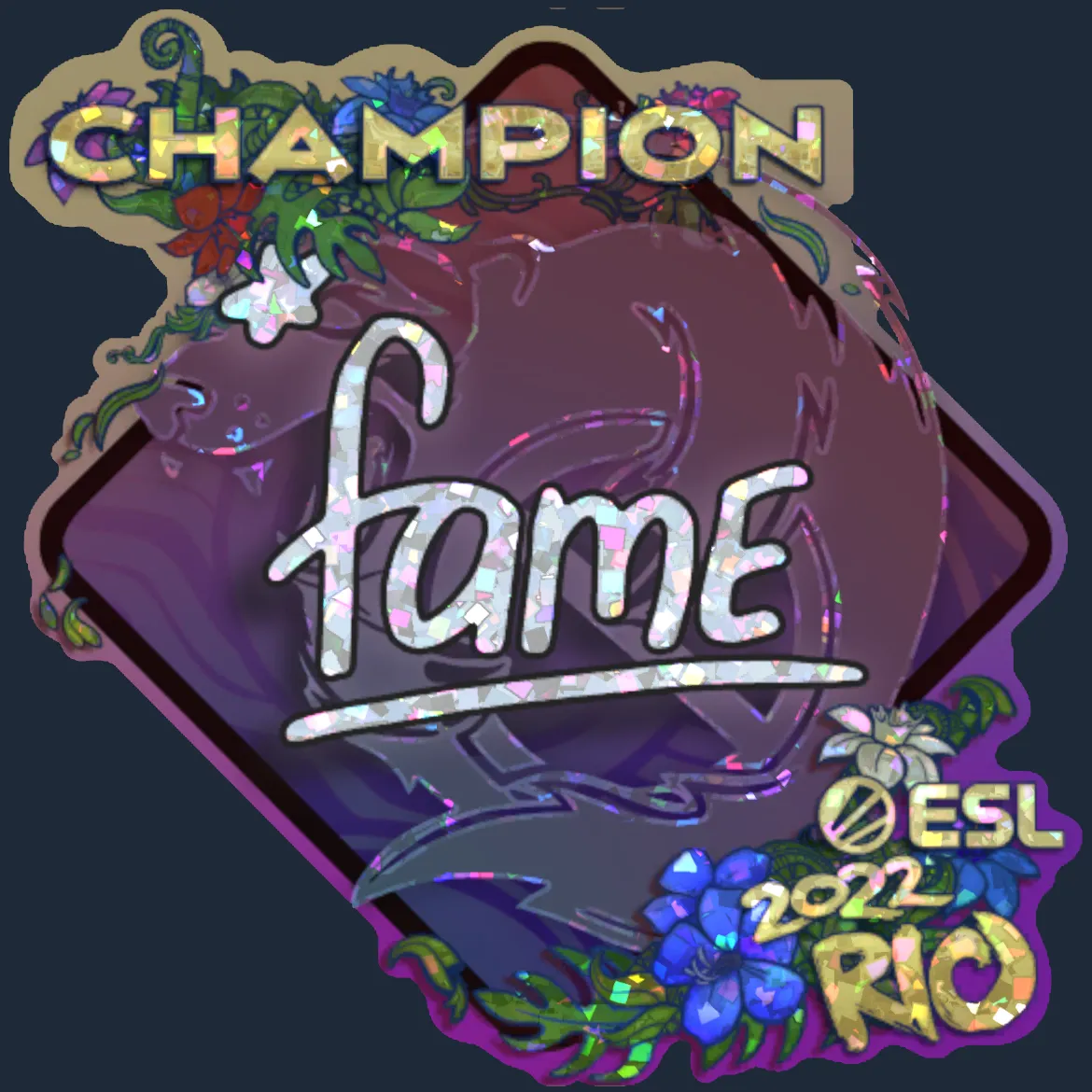 Sticker | fame (Glitter, Champion) | Rio 2022