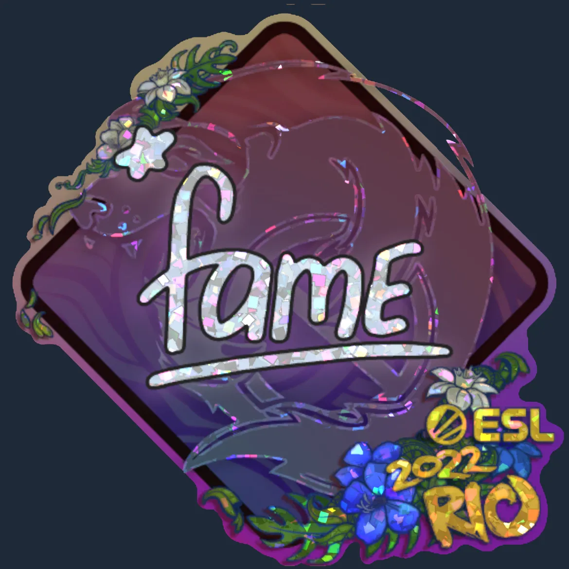 Sticker | fame (Glitter) | Rio 2022