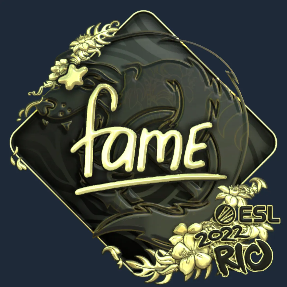 Sticker | fame (Gold) | Rio 2022
