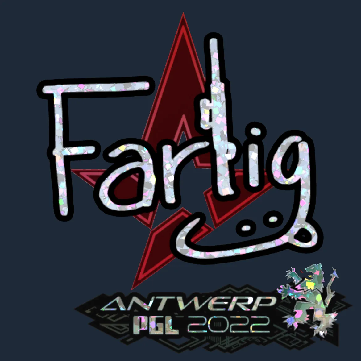 Sticker | Farlig (Glitter) | Antwerp 2022