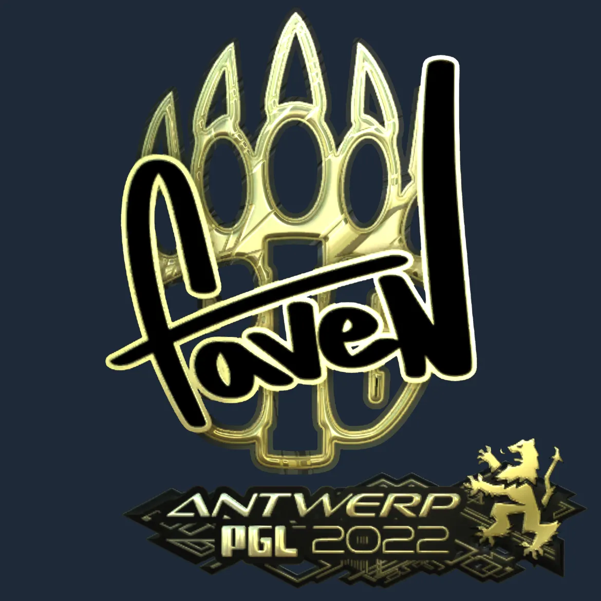 Sticker | faveN (Gold) | Antwerp 2022