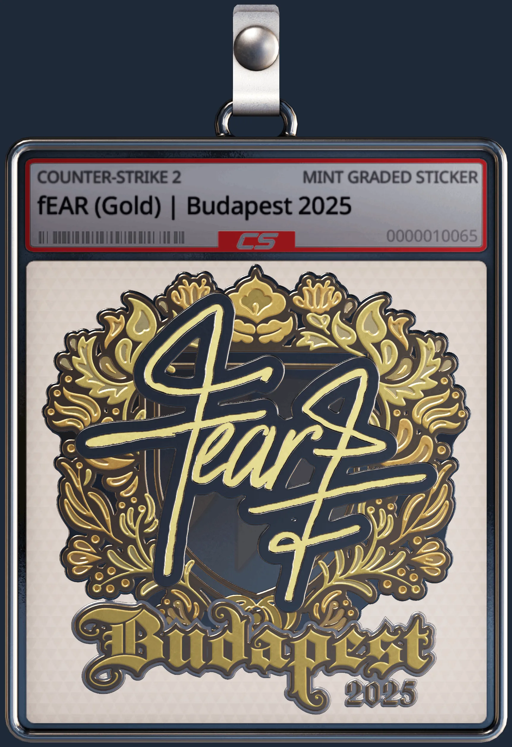 Sticker | fEAR (Gold) | Budapest 2025