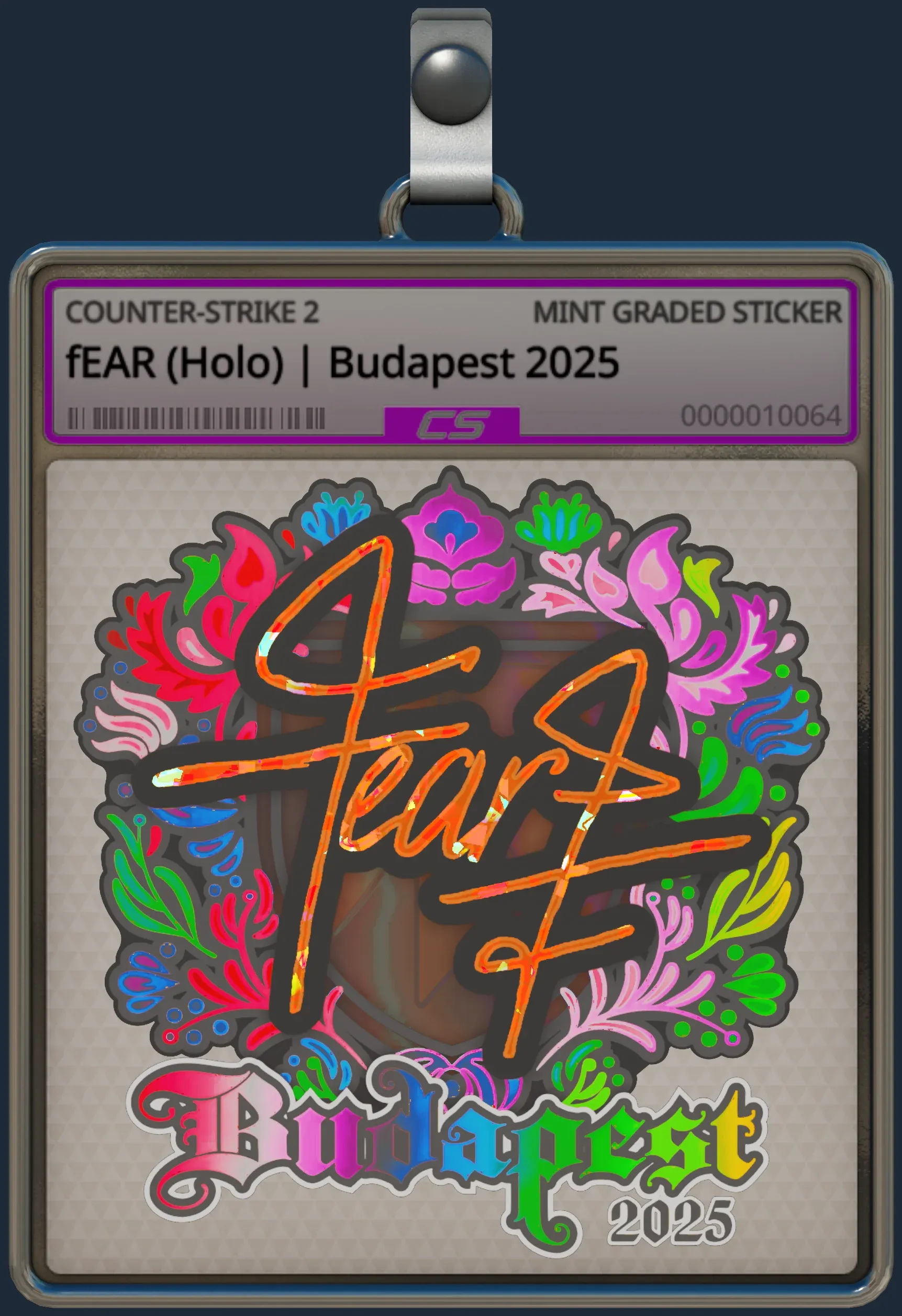 Sticker | fEAR (Holo) | Budapest 2025