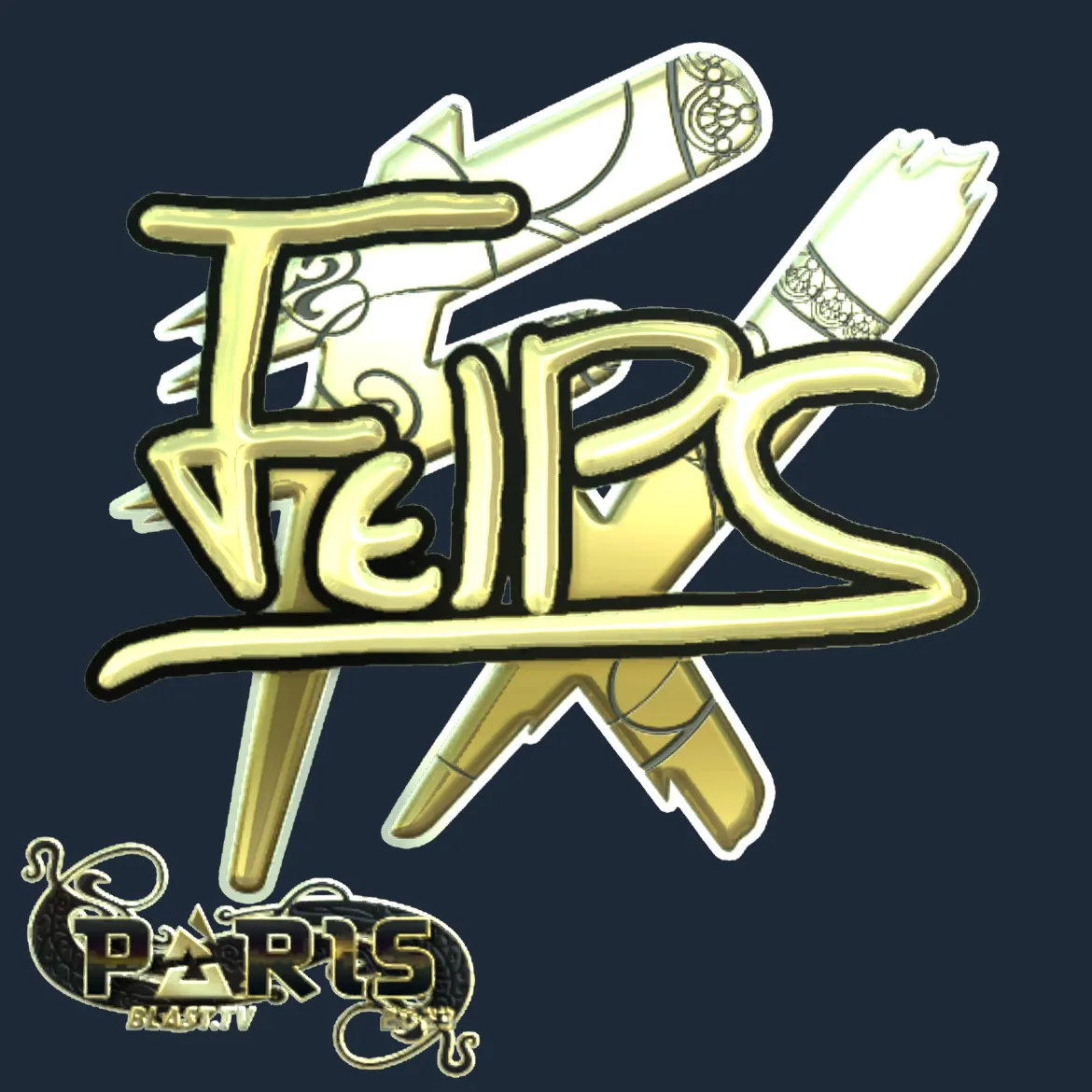 Sticker | felps (Gold) | Paris 2023