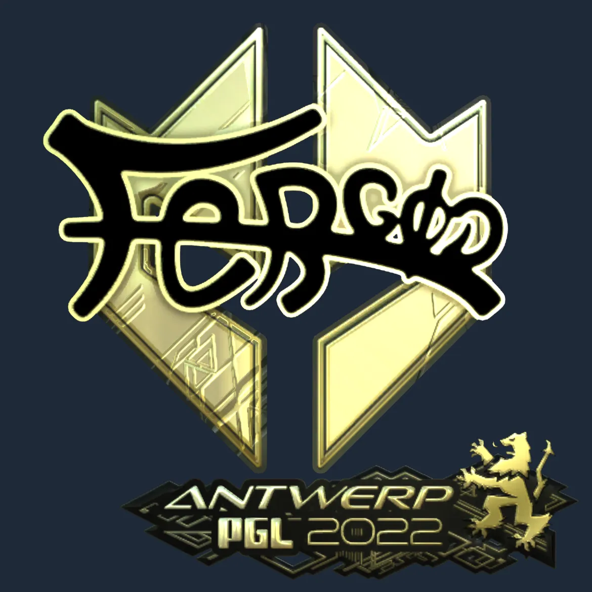 Sticker | fer (Gold) | Antwerp 2022