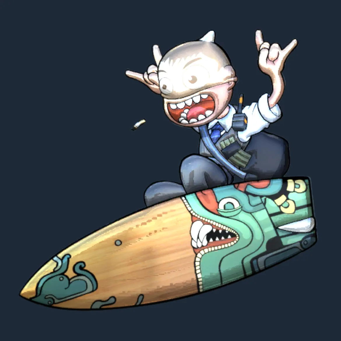 Sticker | Fire Serpent Surf K (Foil)