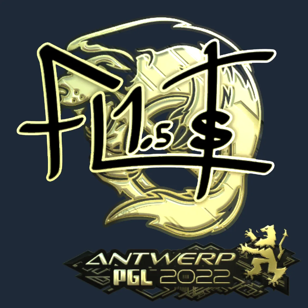 Sticker | FL1T (Gold) | Antwerp 2022