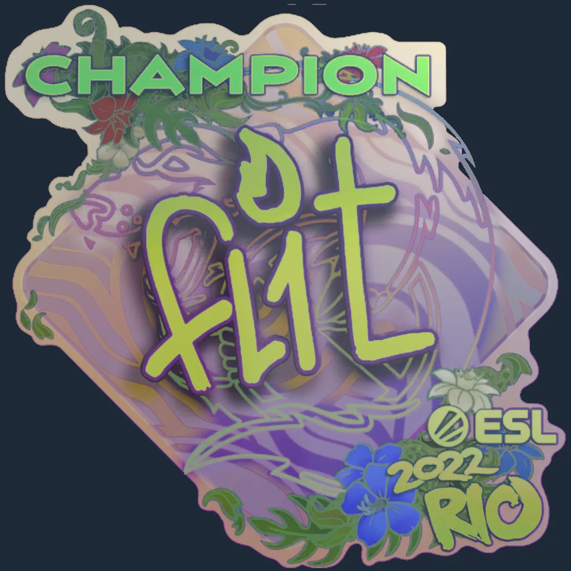 Sticker | FL1T (Holo, Champion) | Rio 2022