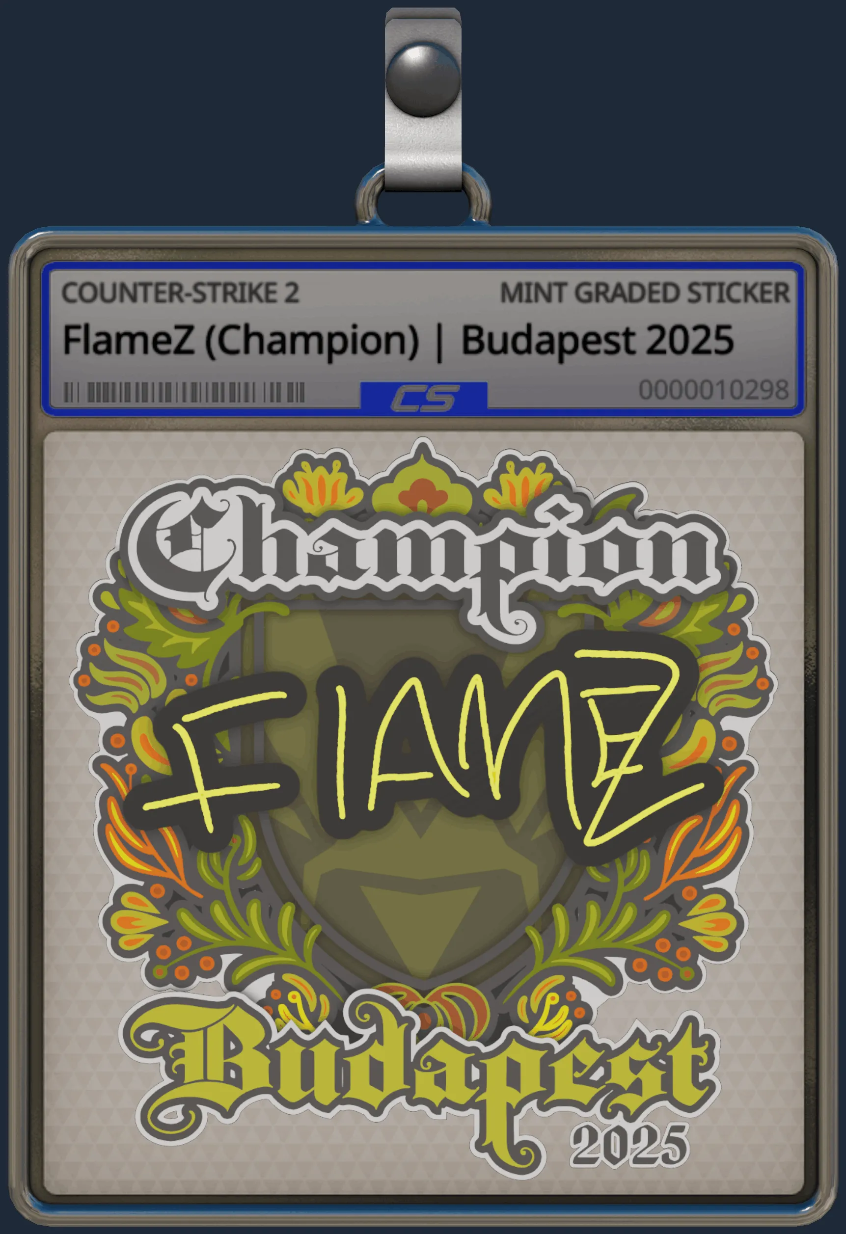 Sticker | FlameZ (Champion) | Budapest 2025
