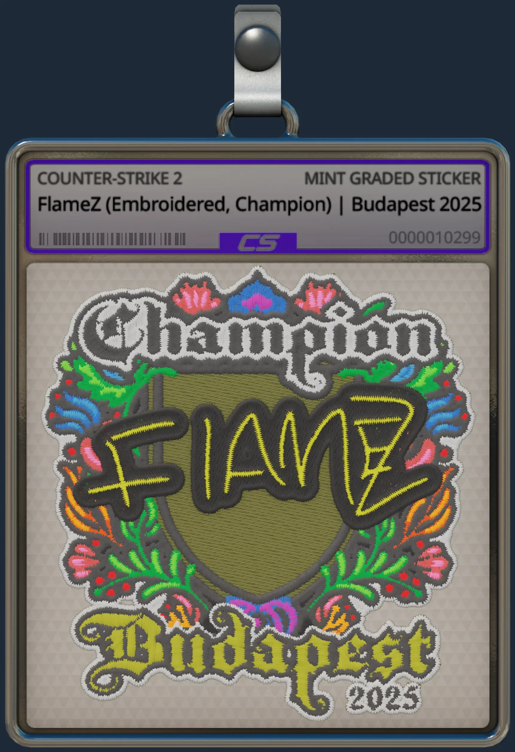 Sticker | FlameZ (Embroidered, Champion) | Budapest 2025