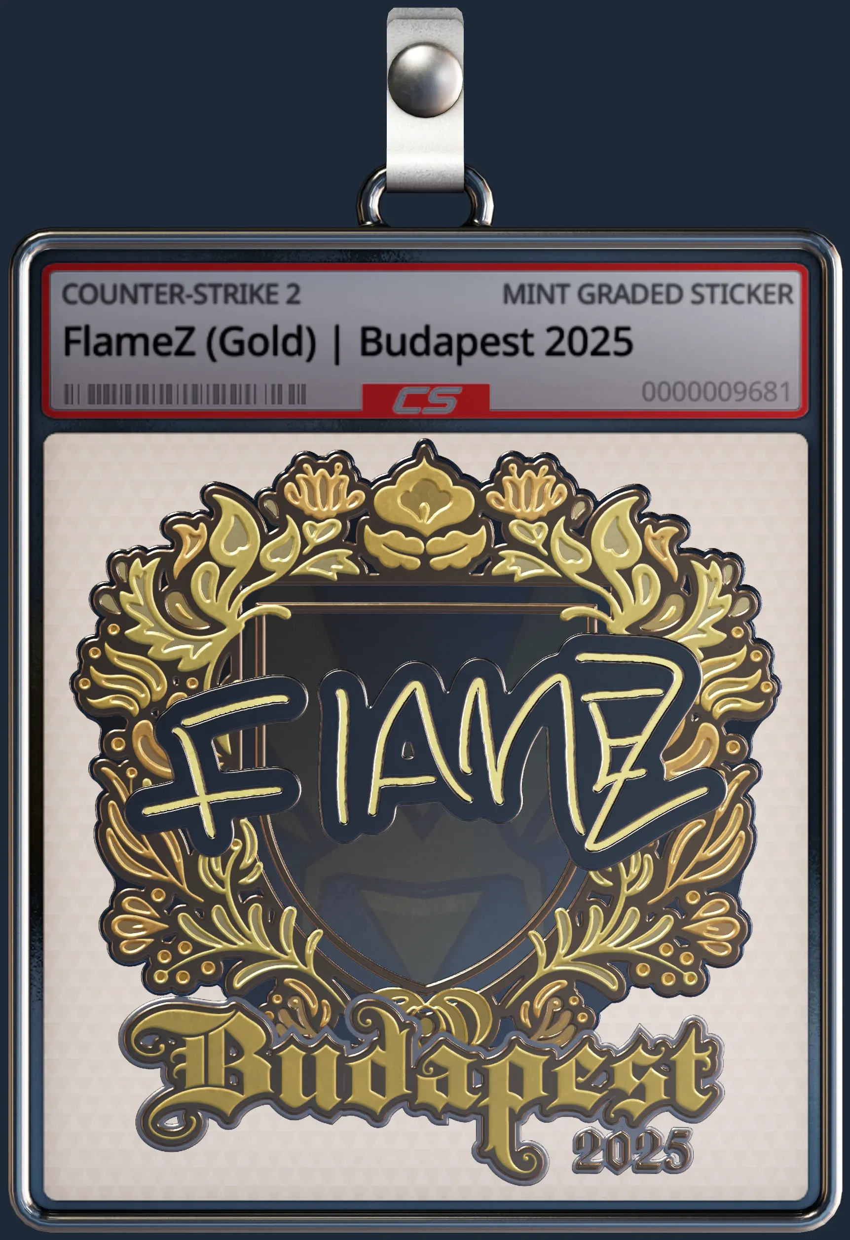Sticker | FlameZ (Gold) | Budapest 2025