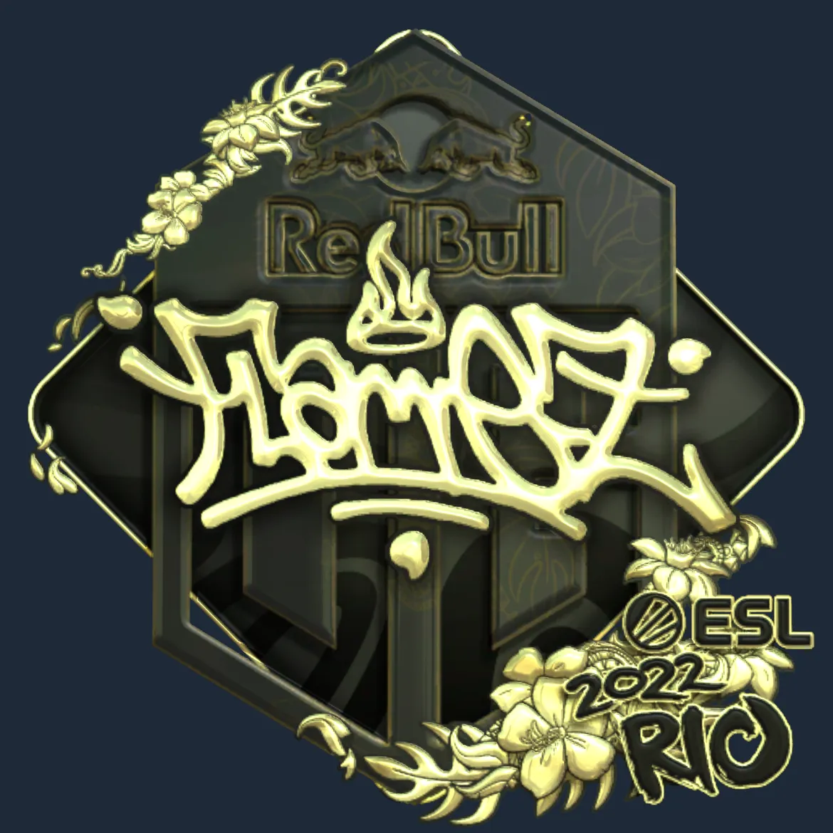 Sticker | FlameZ (Gold) | Rio 2022
