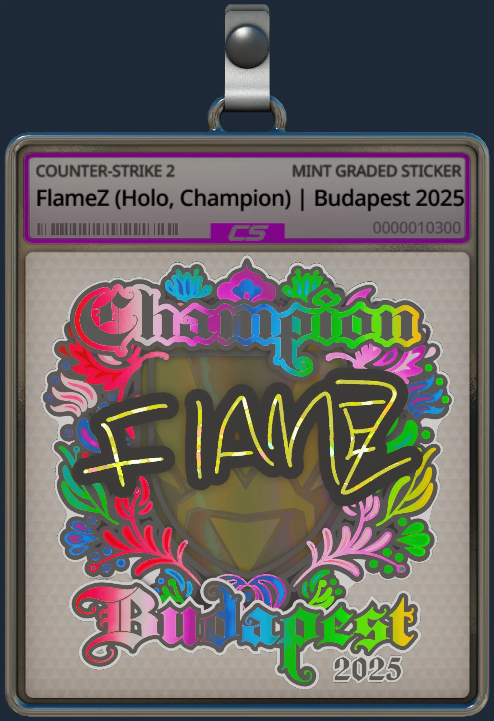 Sticker | FlameZ (Holo, Champion) | Budapest 2025