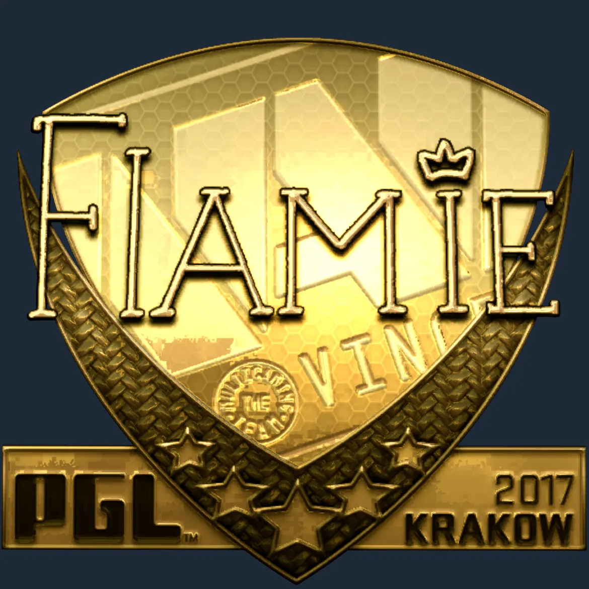 Sticker | flamie (Gold) | Krakow 2017