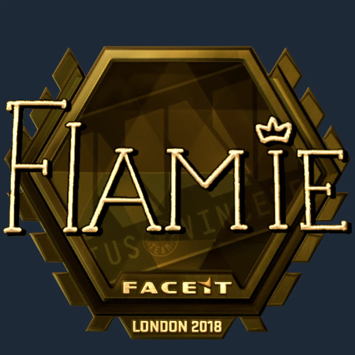 Sticker | flamie (Gold) | London 2018