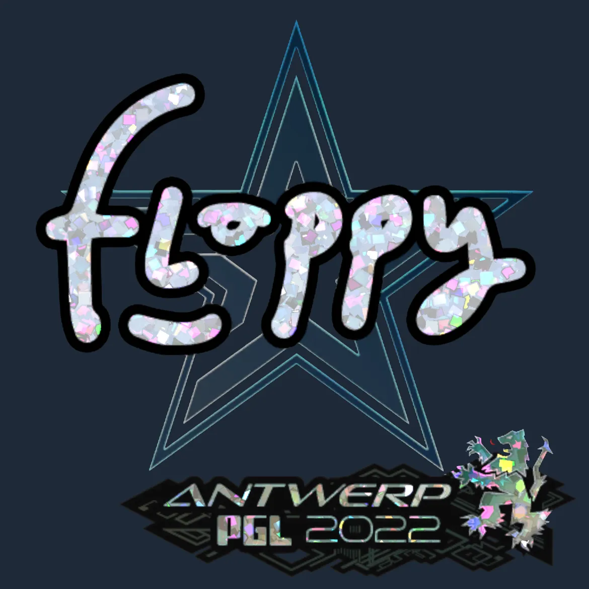 Sticker | floppy (Glitter) | Antwerp 2022