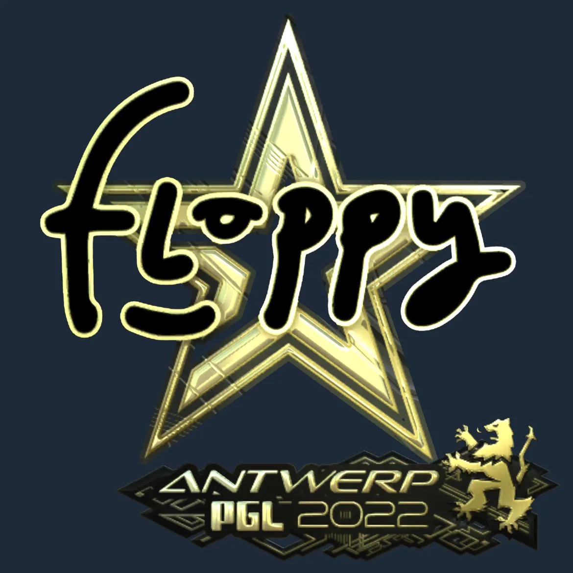 Sticker | floppy (Gold) | Antwerp 2022
