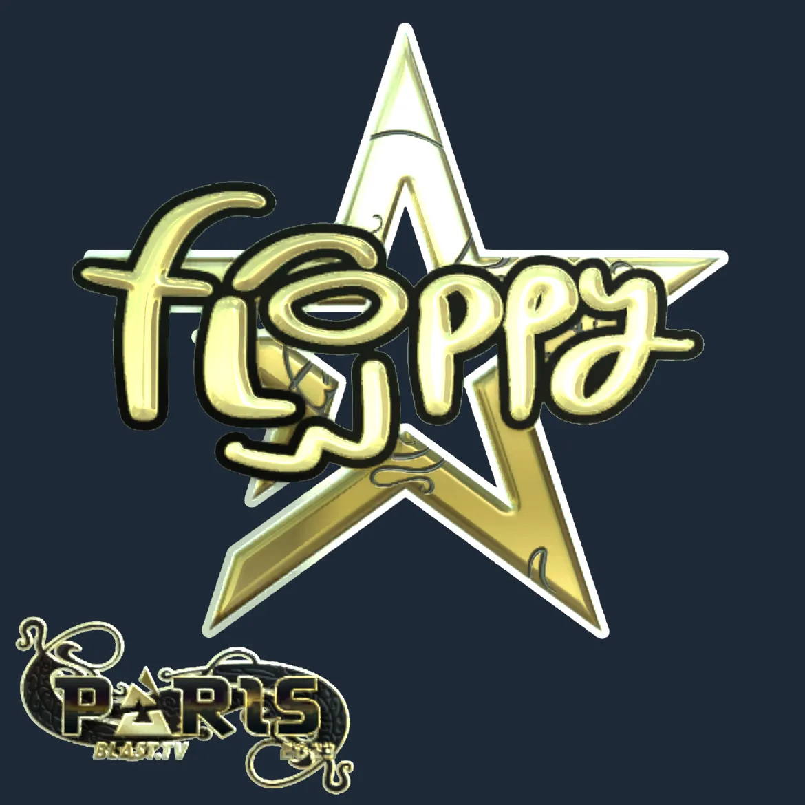 Sticker | floppy (Gold) | Paris 2023