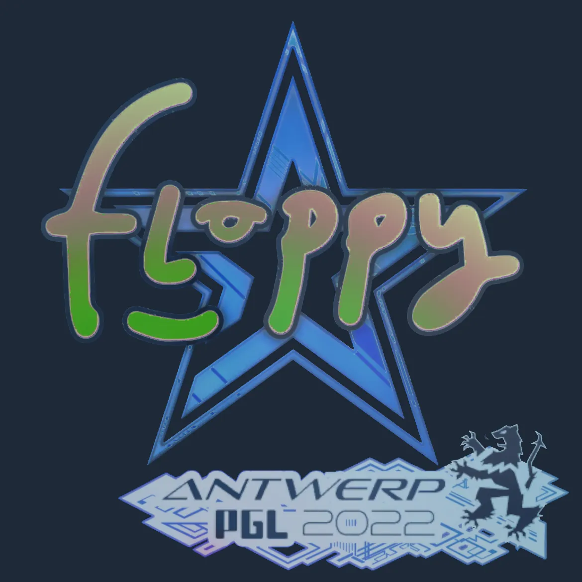 Sticker | floppy (Holo) | Antwerp 2022