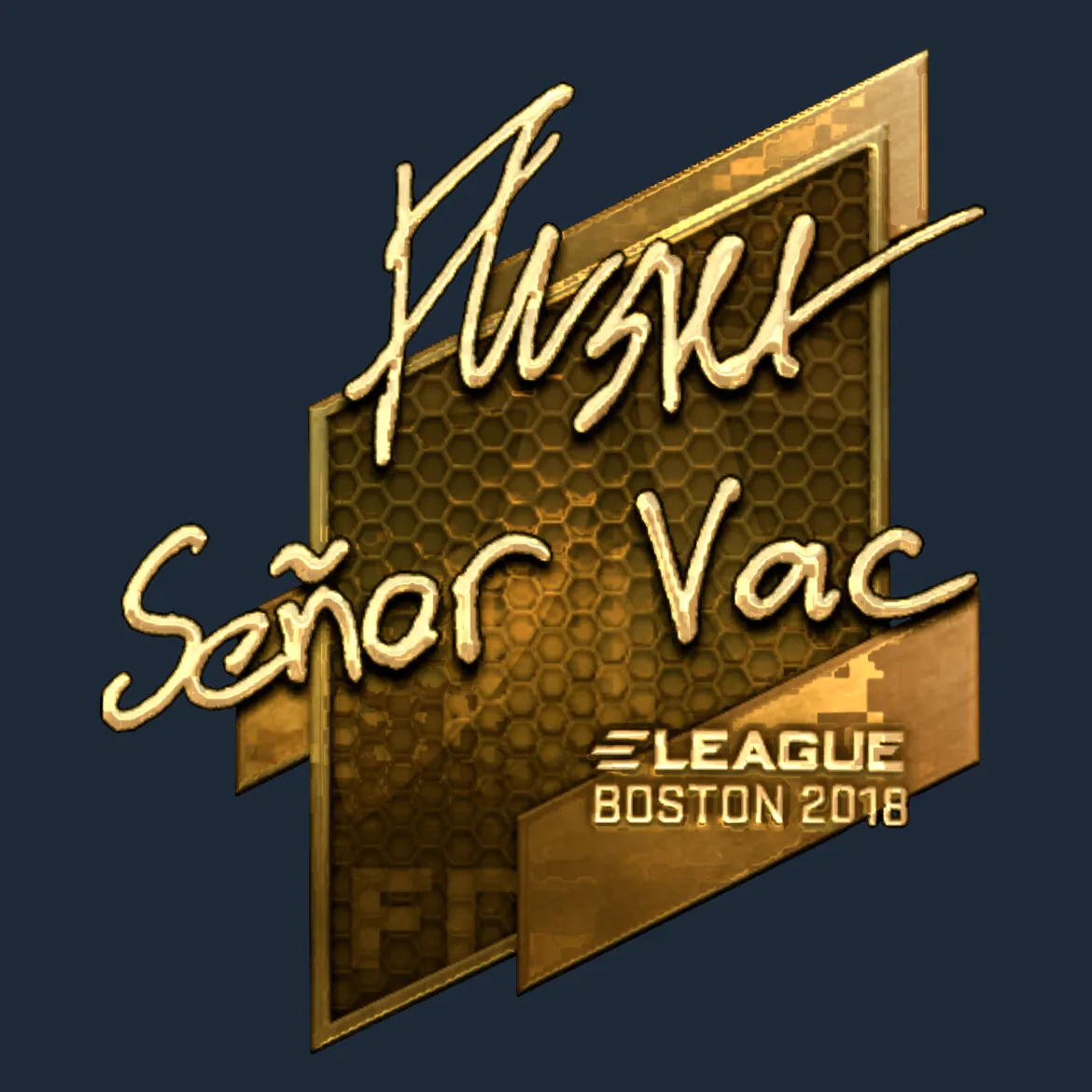 Sticker | flusha (Gold) | Boston 2018