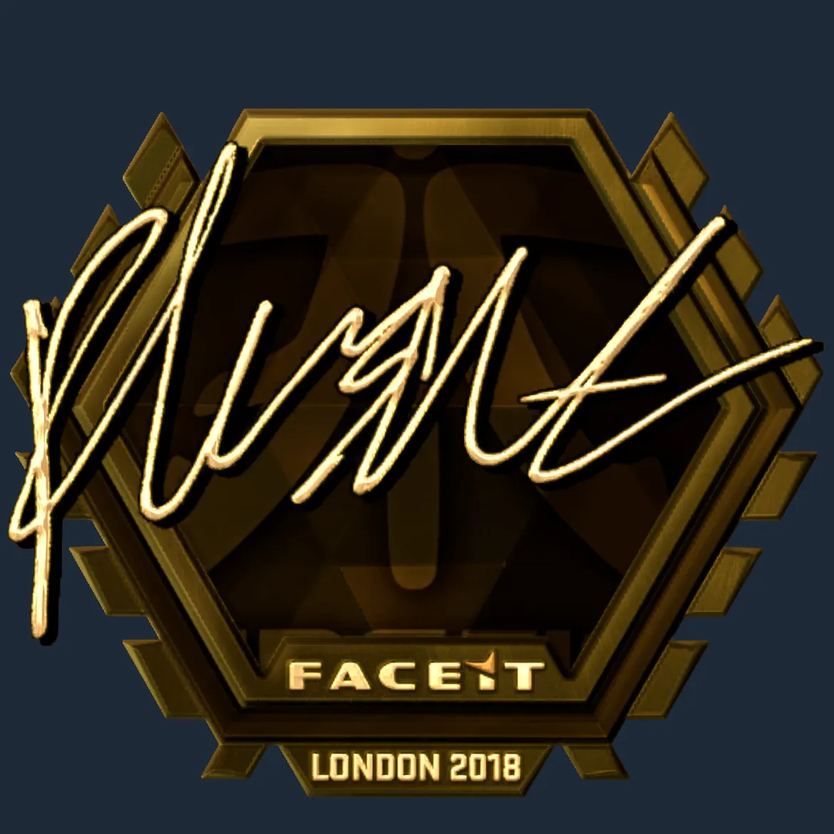 Sticker | flusha (Gold) | London 2018