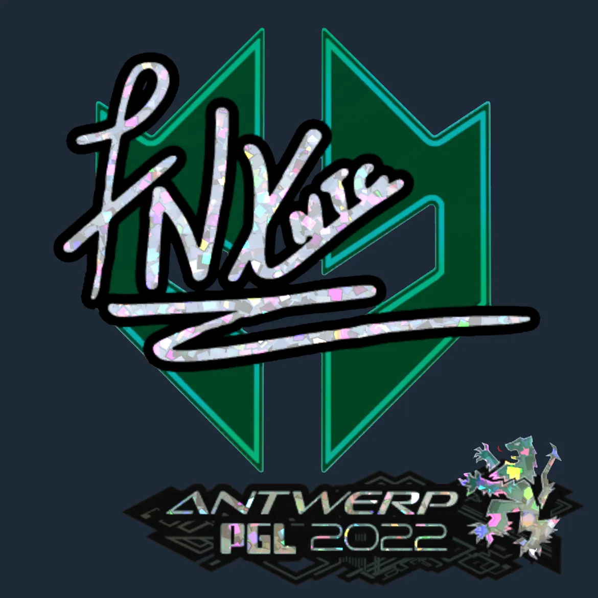 Sticker | fnx (Glitter) | Antwerp 2022