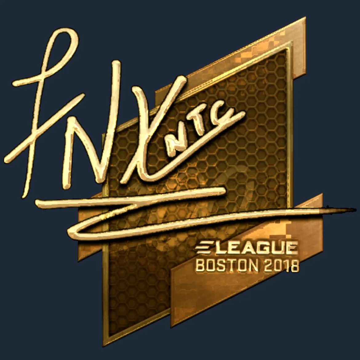 Sticker | fnx (Gold) | Boston 2018