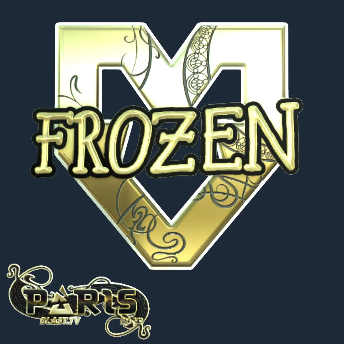Sticker | frozen (Gold) | Paris 2023
