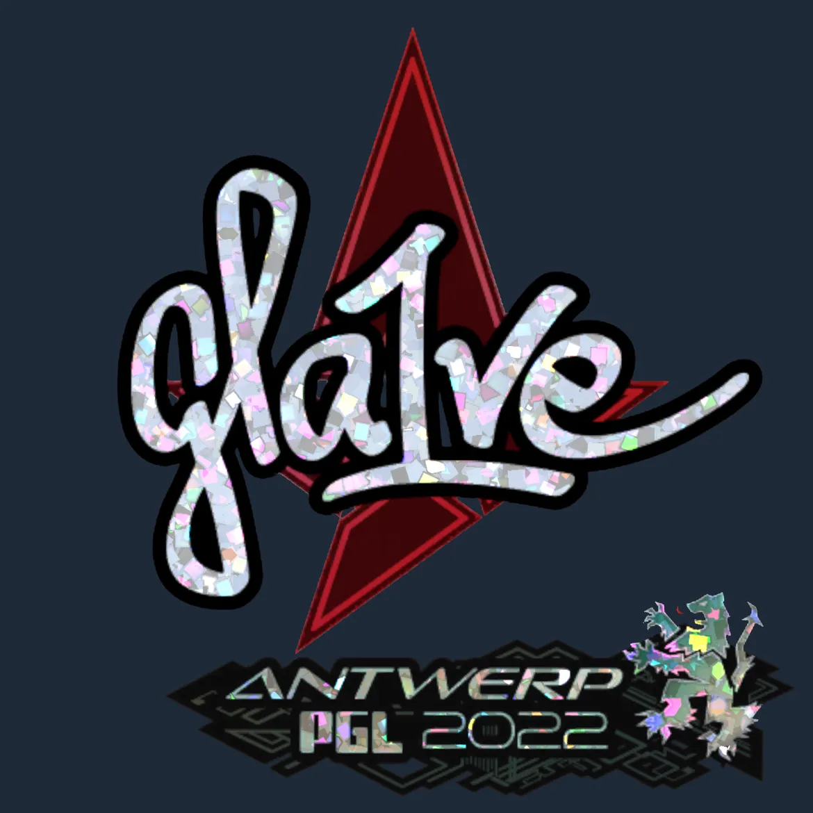 Sticker | gla1ve (Glitter) | Antwerp 2022