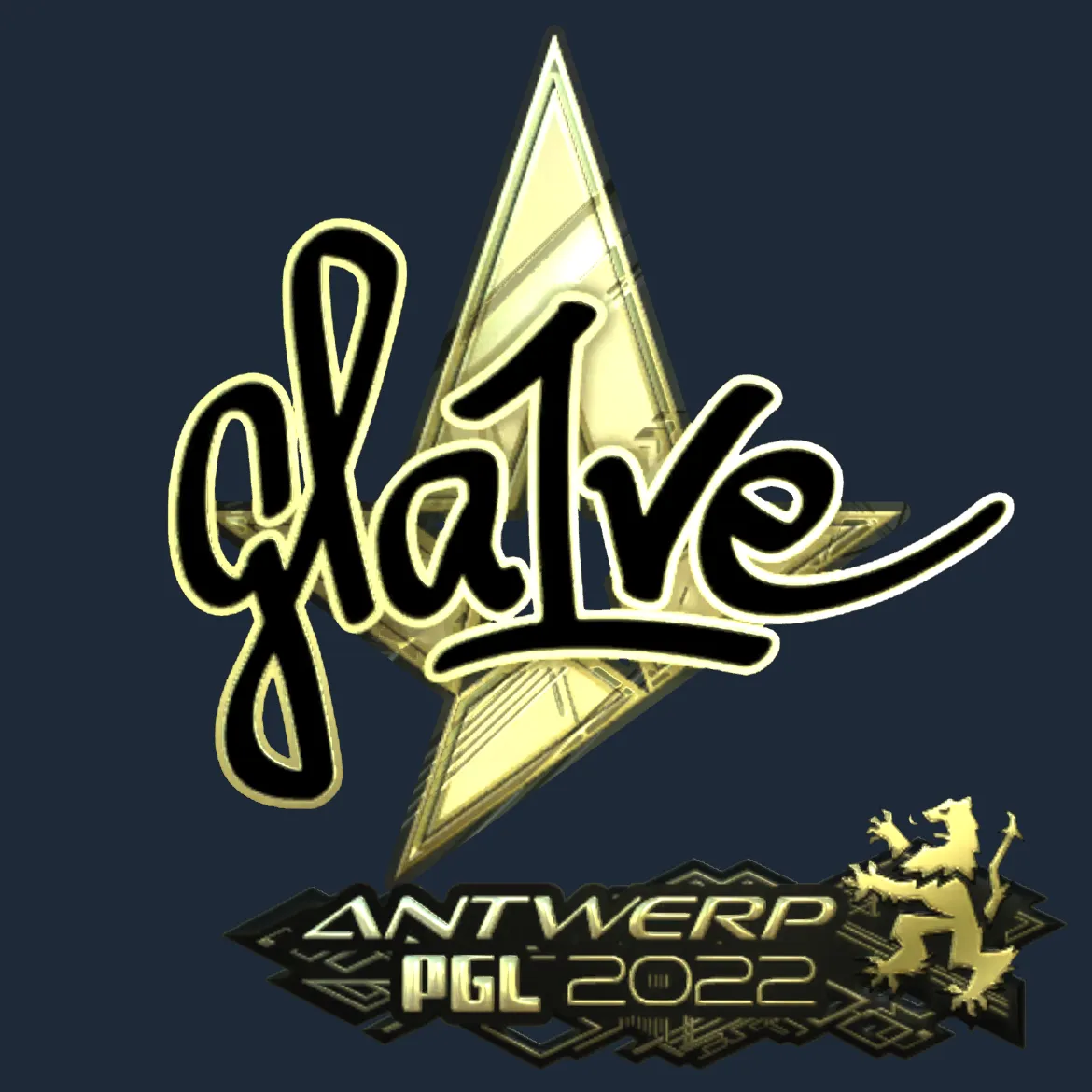 Sticker | gla1ve (Gold) | Antwerp 2022
