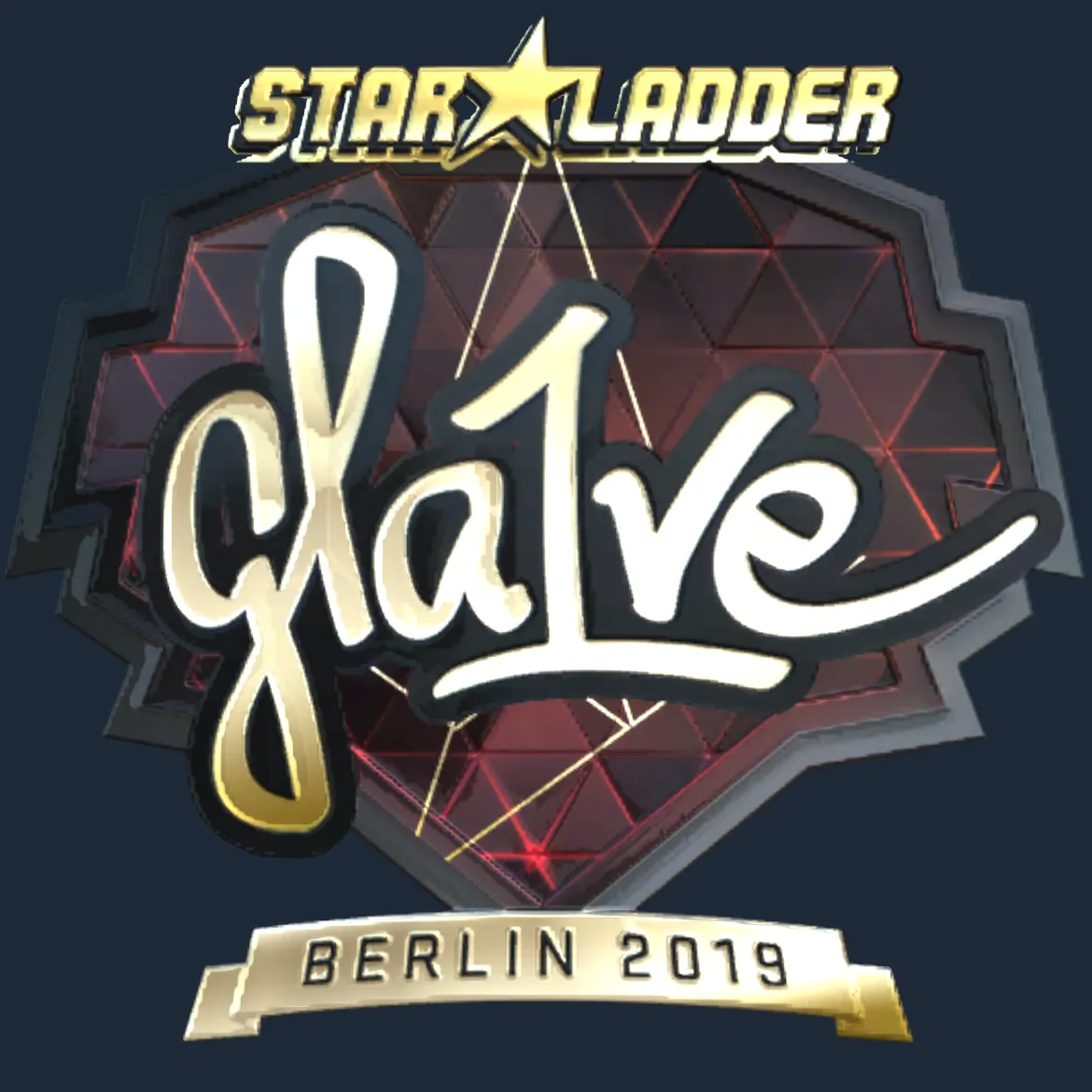 Sticker | gla1ve (Gold) | Berlin 2019