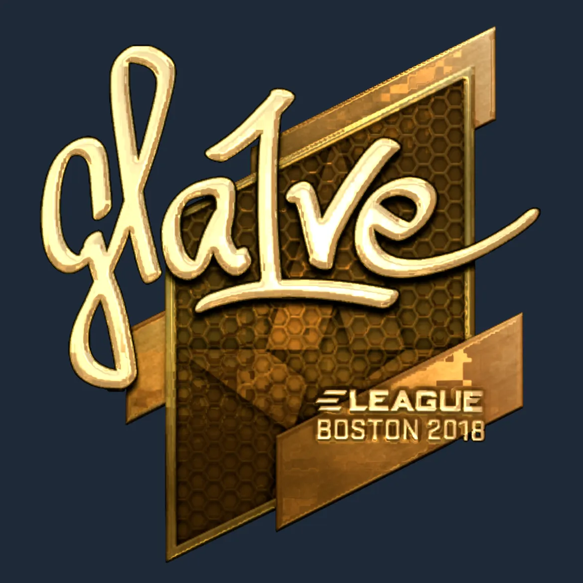 Sticker | gla1ve (Gold) | Boston 2018