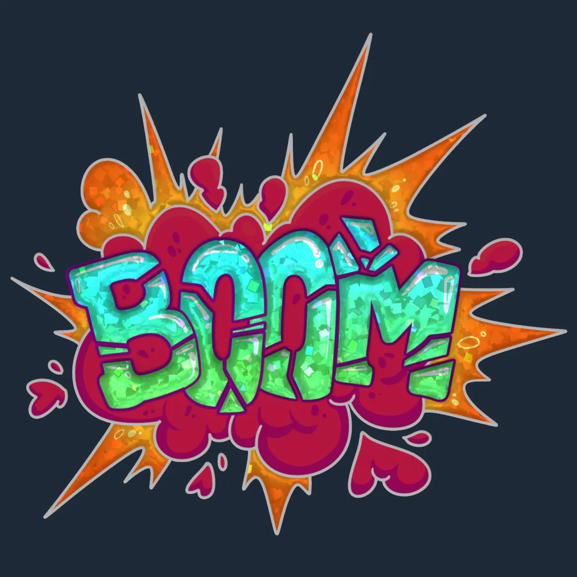 Sticker | Go Boom (Glitter)