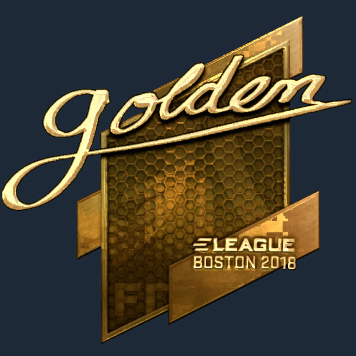 Sticker | Golden (Gold) | Boston 2018