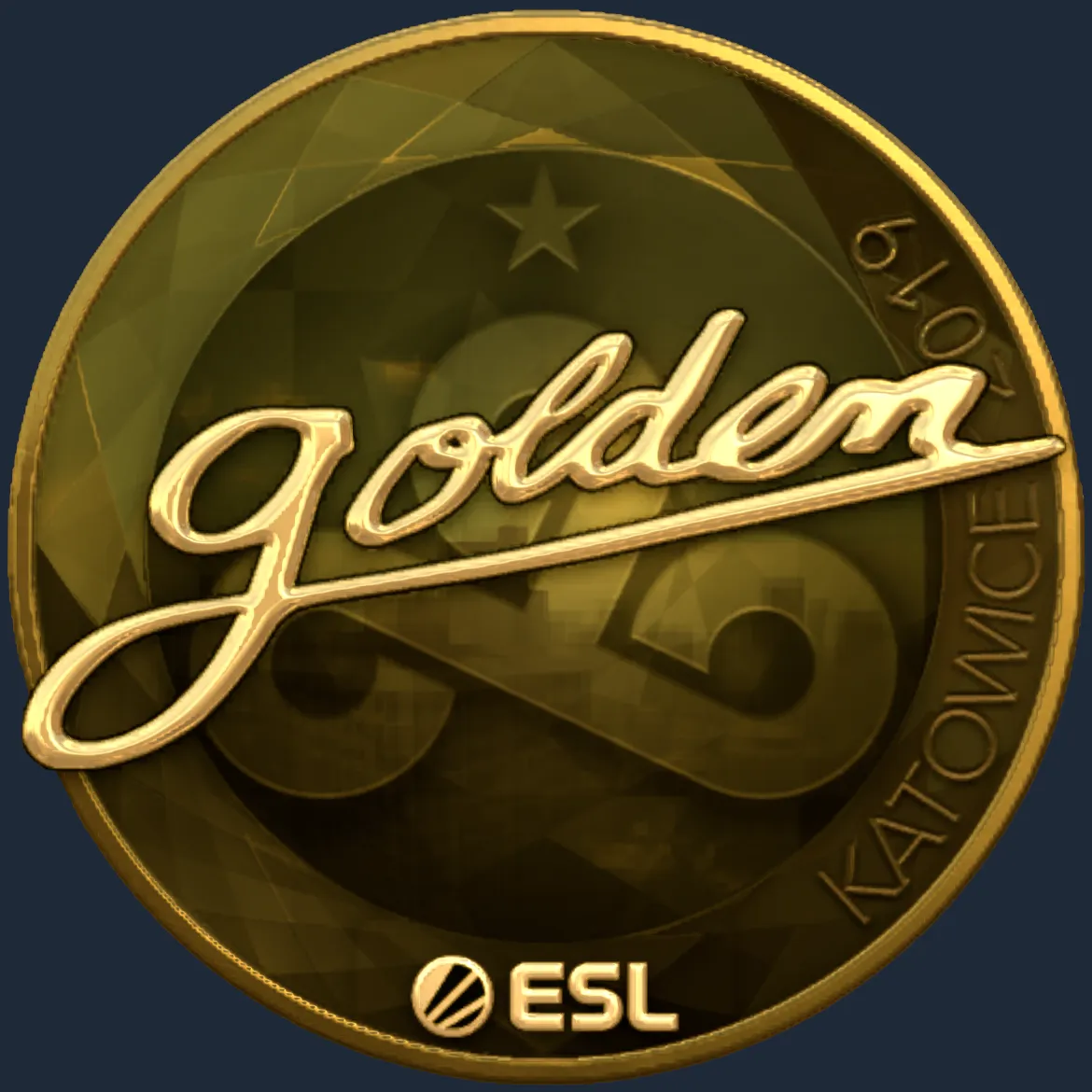 Sticker | Golden (Gold) | Katowice 2019