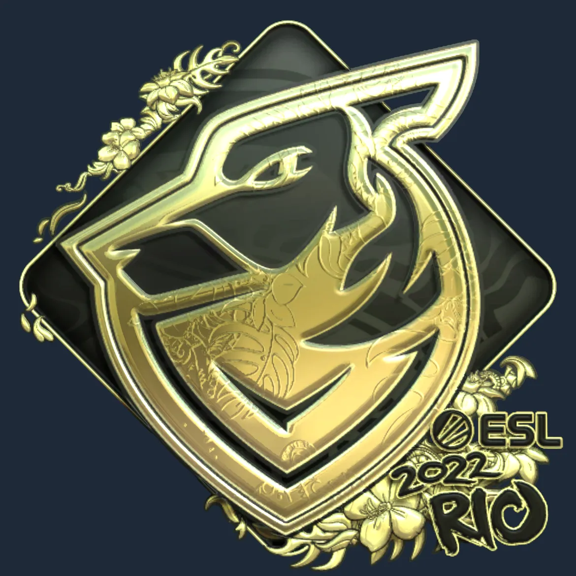 Sticker | Grayhound Gaming (Gold) | Rio 2022