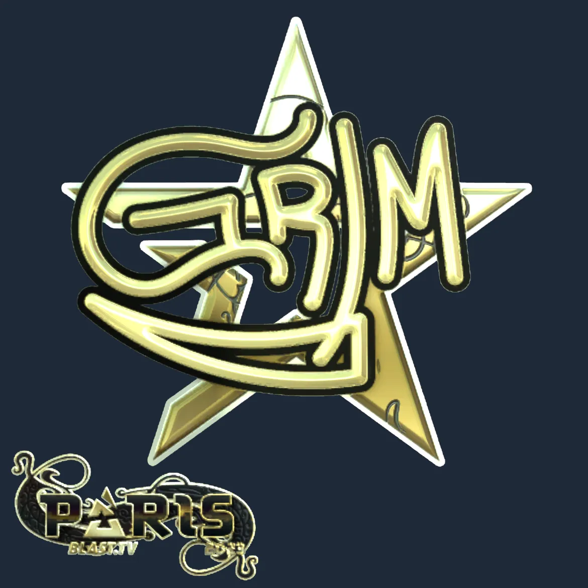 Sticker | Grim (Gold) | Paris 2023