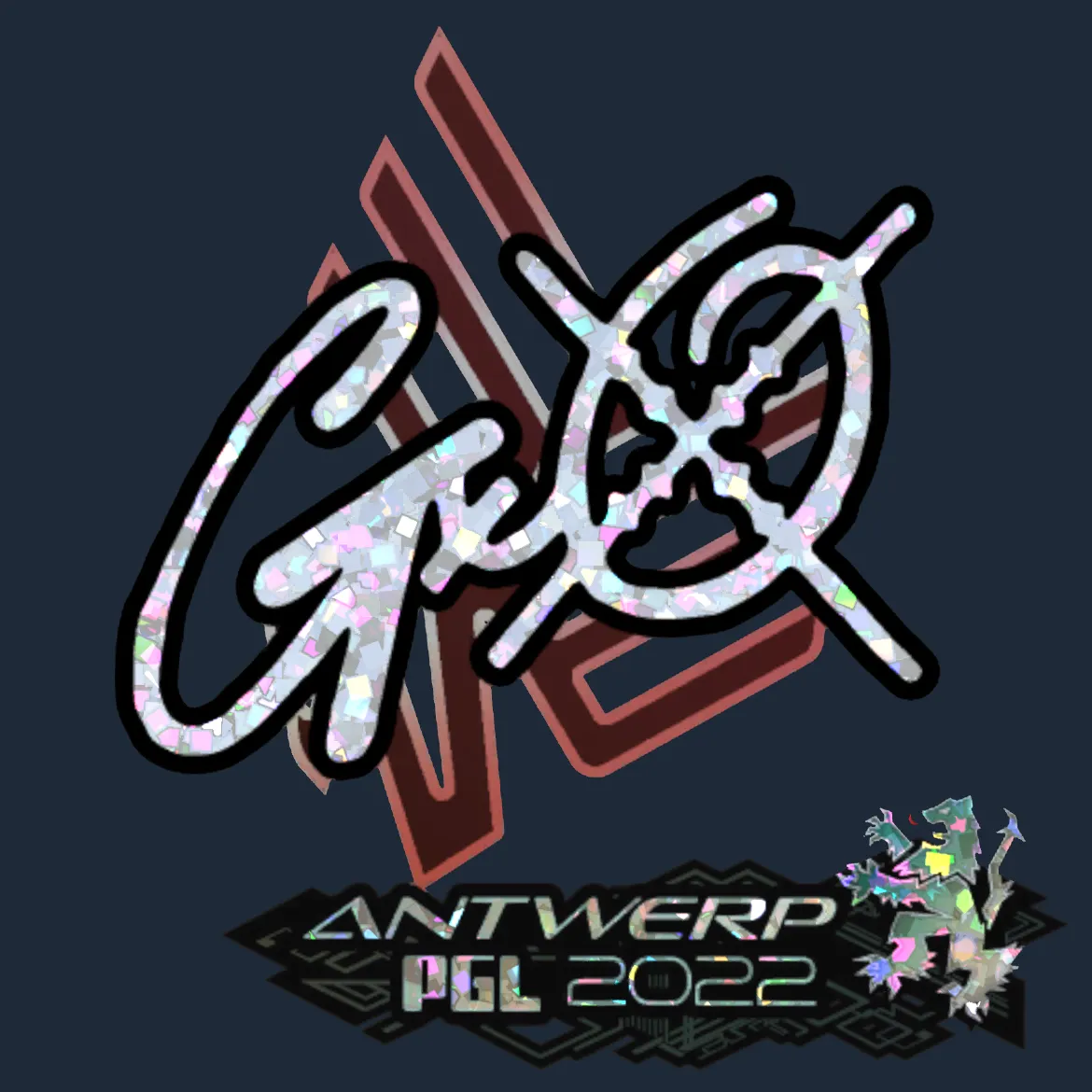 Sticker | gxx- (Glitter) | Antwerp 2022