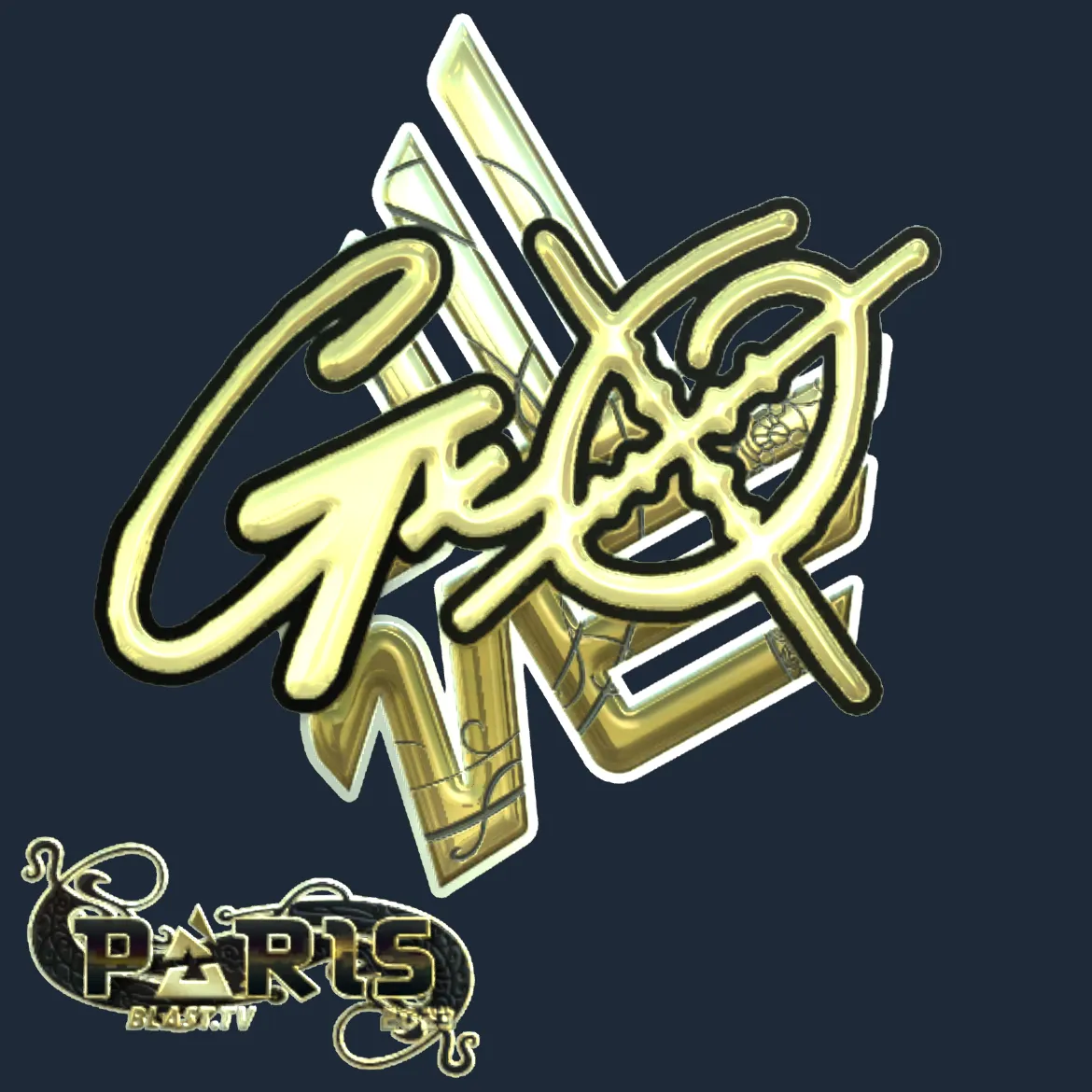 Sticker | gxx- (Gold) | Paris 2023