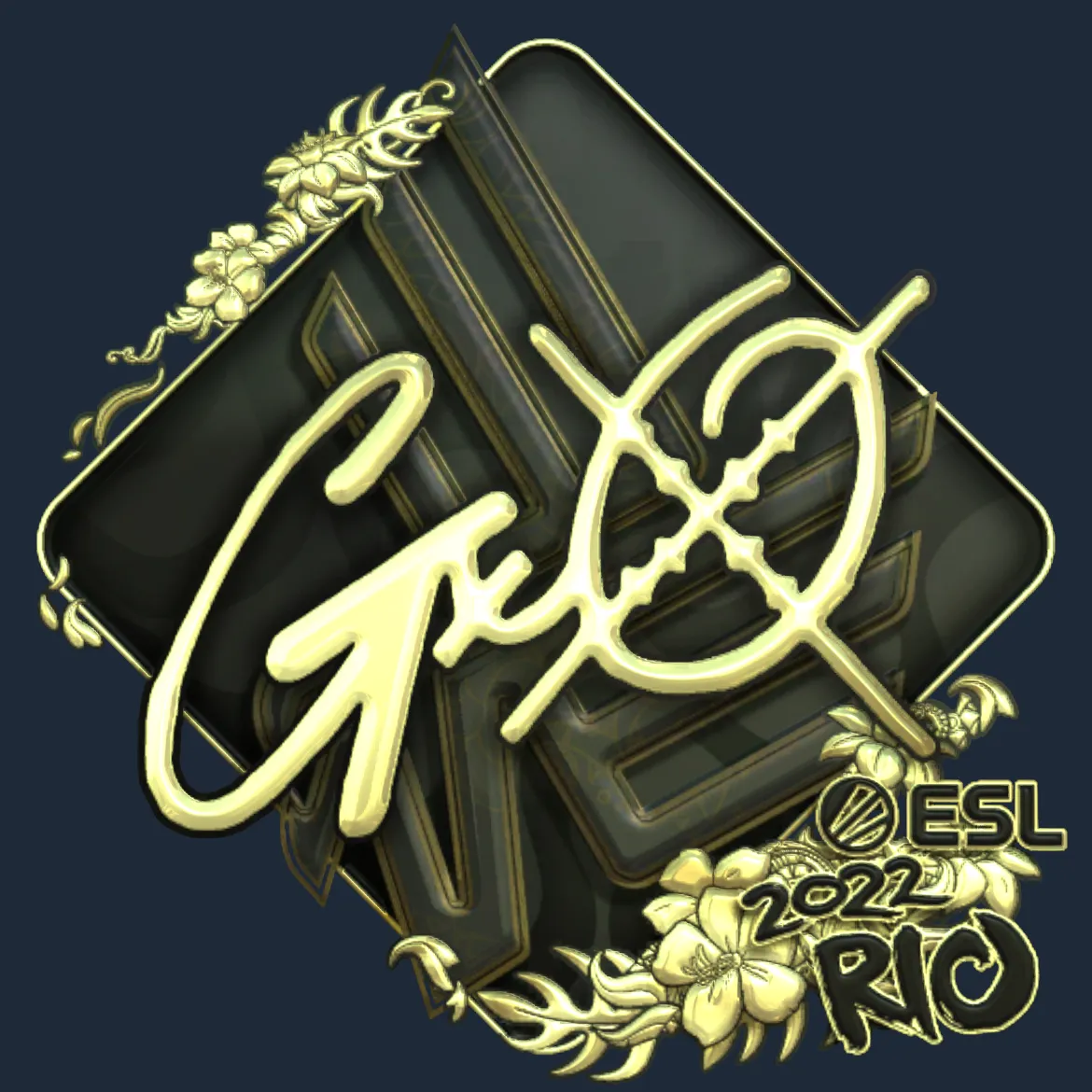 Sticker | gxx- (Gold) | Rio 2022