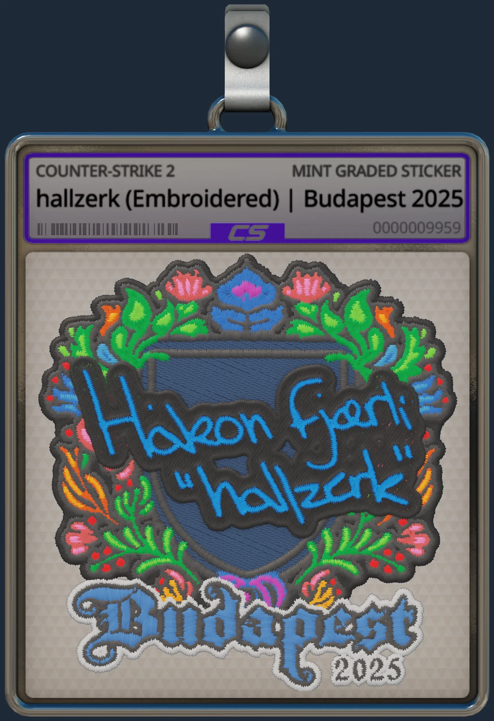Sticker | hallzerk (Embroidered) | Budapest 2025