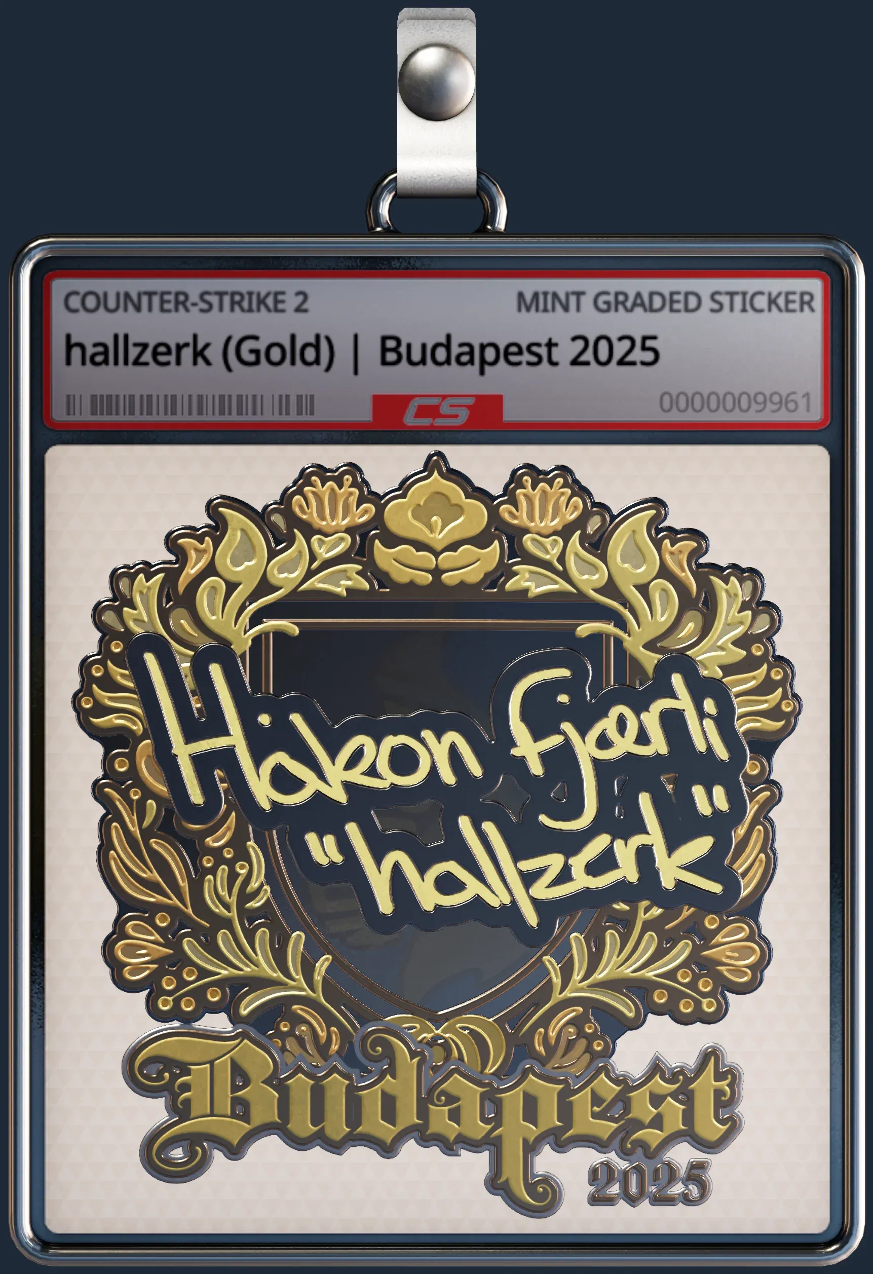 Sticker | hallzerk (Gold) | Budapest 2025