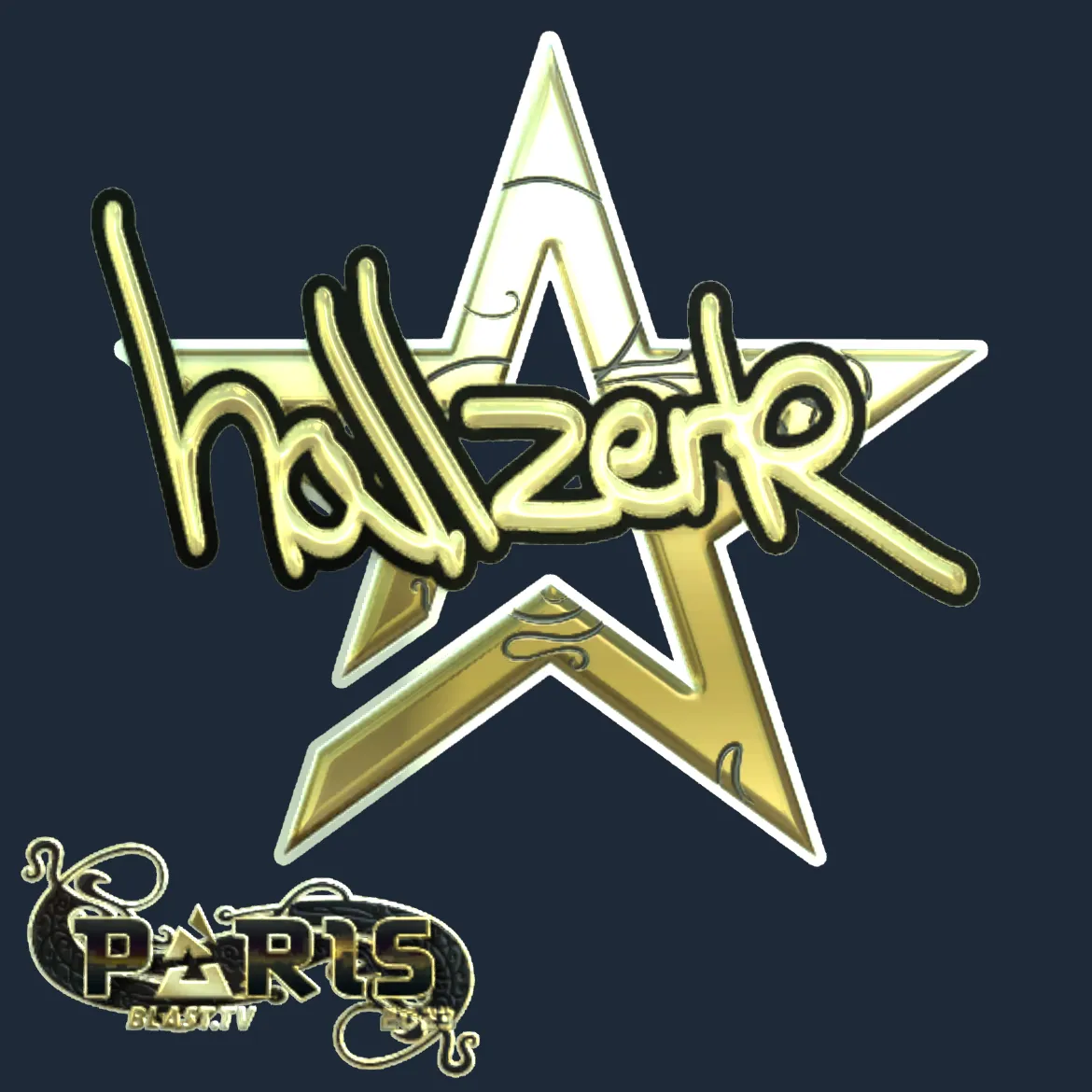Sticker | hallzerk (Gold) | Paris 2023