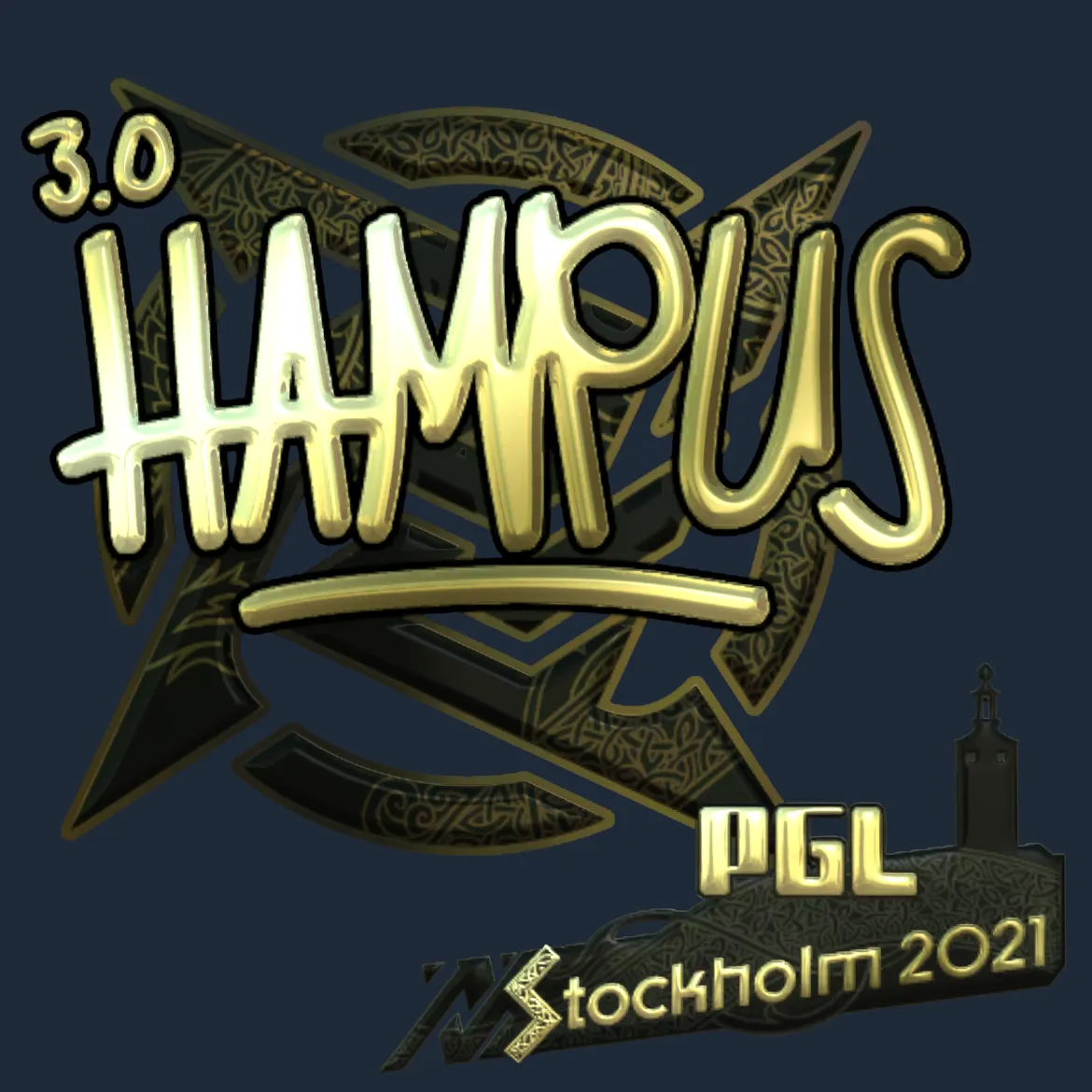 Sticker | hampus (Gold) | Stockholm 2021