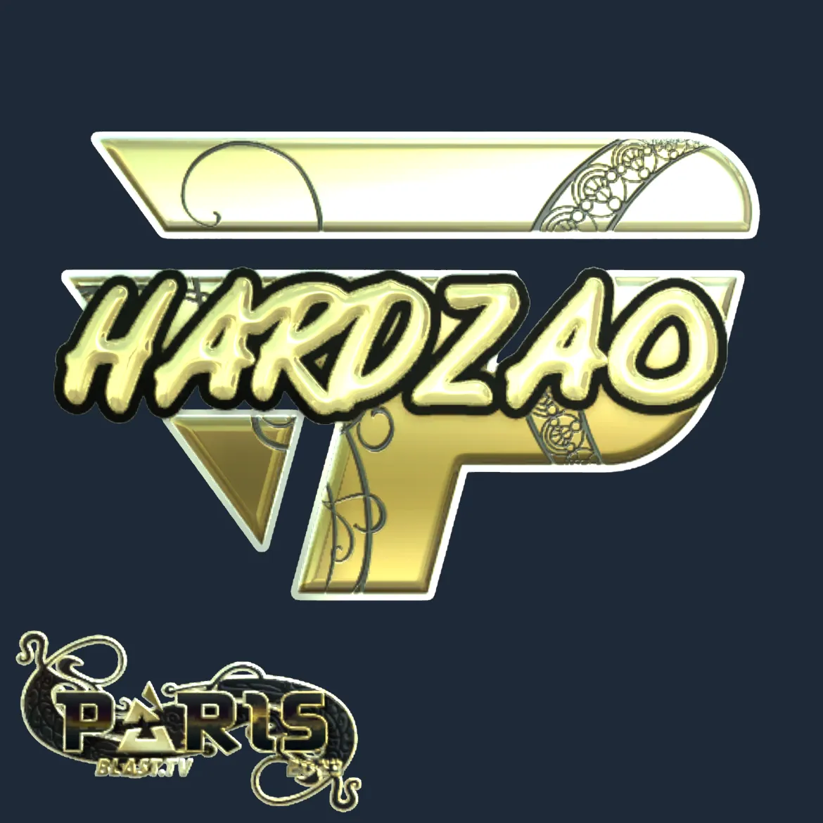 Sticker | hardzao (Gold) | Paris 2023