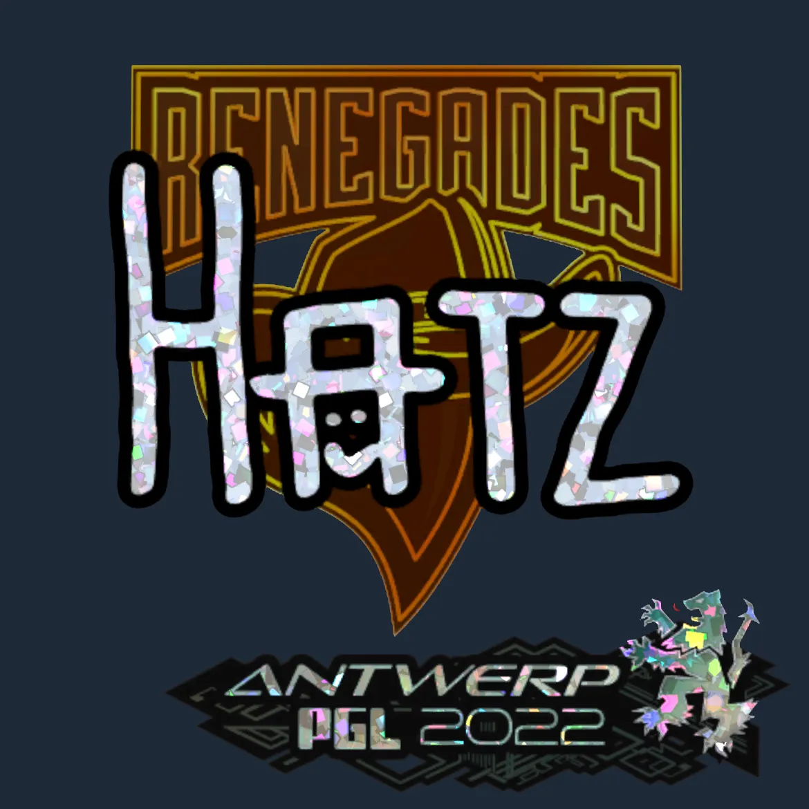 Sticker | hatz (Glitter) | Antwerp 2022
