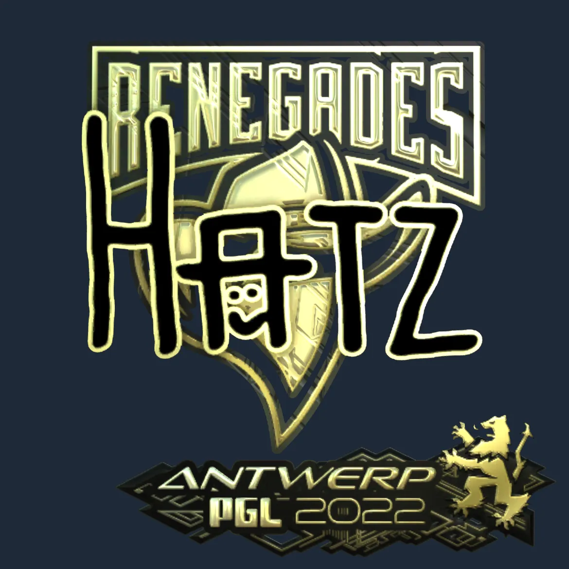 Sticker | hatz (Gold) | Antwerp 2022