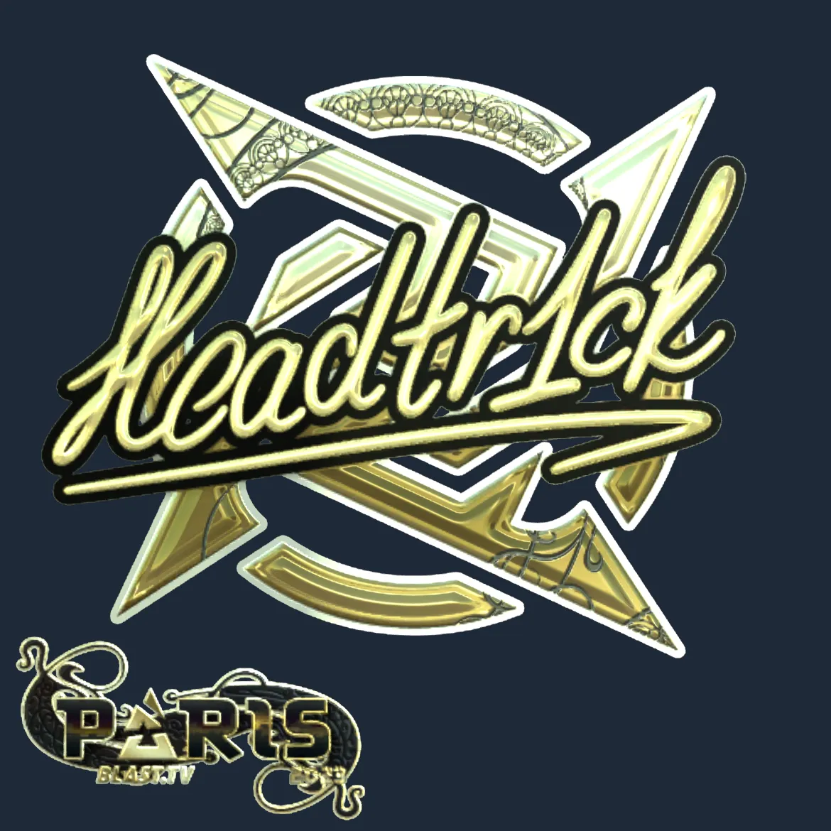 Sticker | headtr1ck (Gold) | Paris 2023