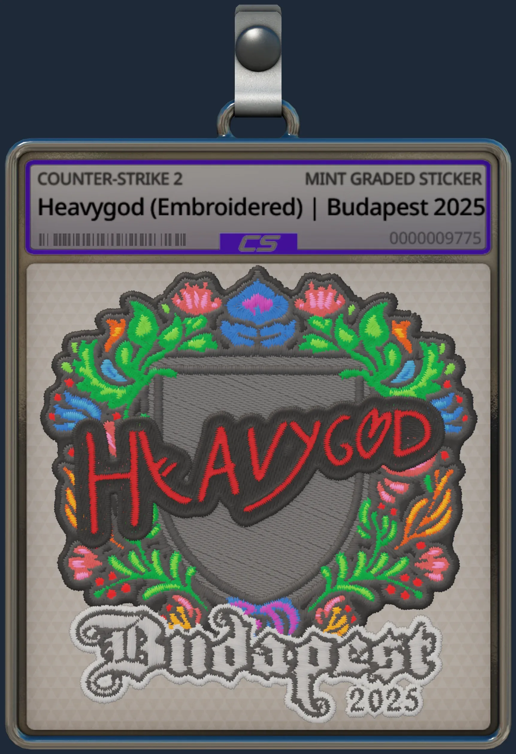 Sticker | Heavygod (Embroidered) | Budapest 2025